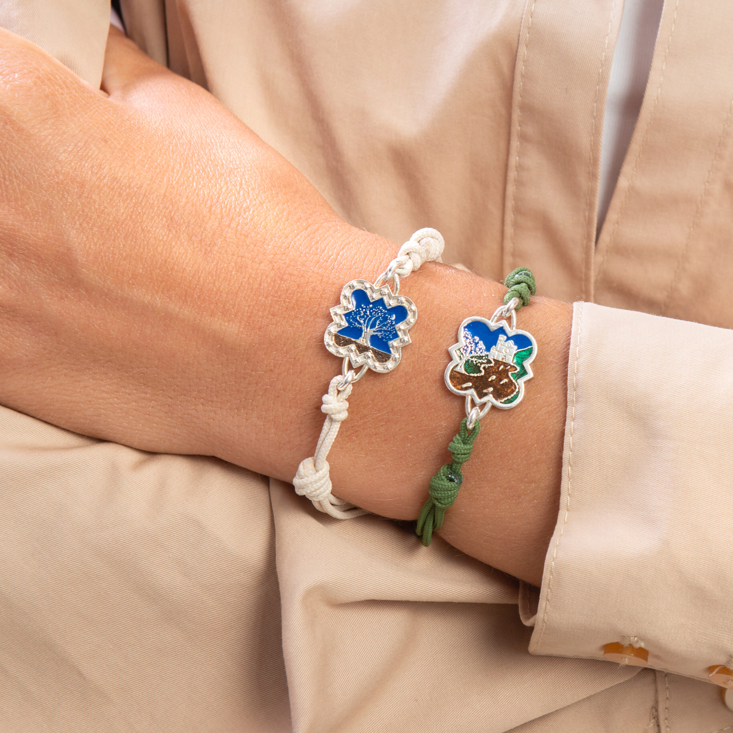 Bracciali con la Terra Francescana® - Buon Cammino - (Dorato) - immagine 3